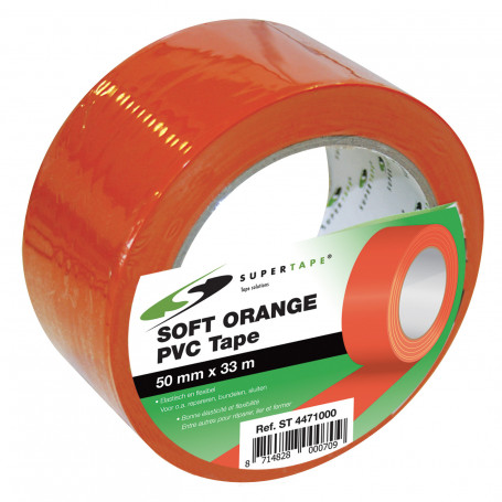 Tape SOFT PVC orange Top Quality - 50 mm x 33 m