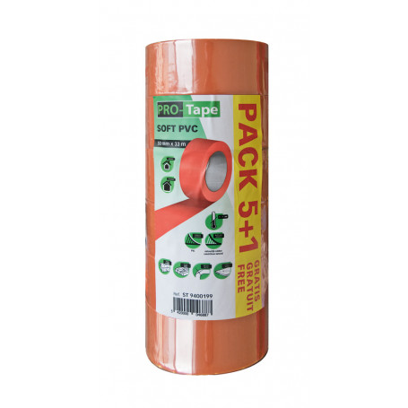 Tape PVC orange standard - 50 mm x 33 m