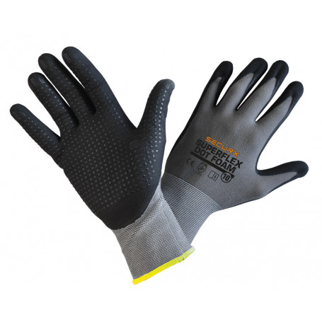 Gants de sécurité - foamed nitrile/nylon - SUPERFLEX DOT FOAM / 9