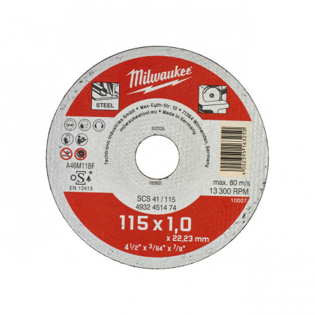 Disques à tronçonner pour métaux CONTRACTOR - Minces - SCS 41 / 115 x 1 x 22 mm Contractor series - 200 pcs