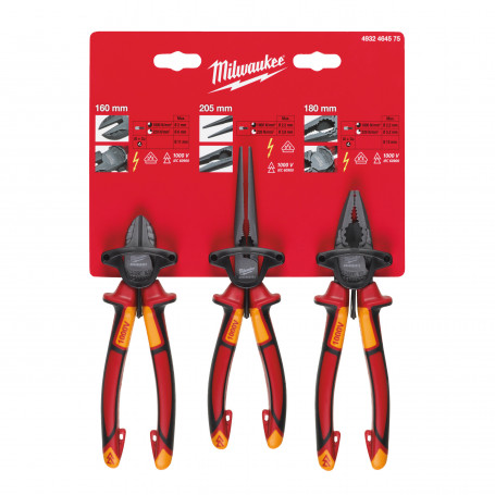  - VDE 3 Piece Plier Set