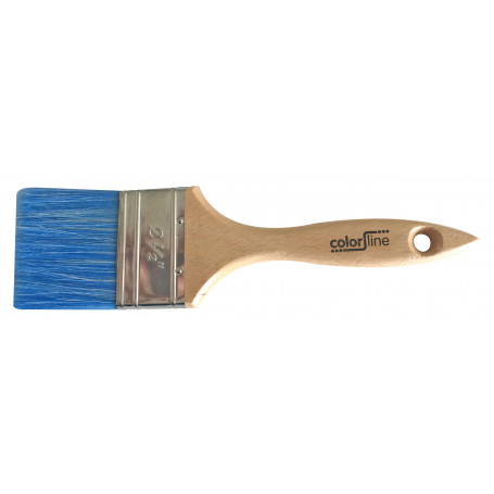 Brosse plate 25 mm, fibre PE bleu MIX - acryl