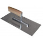 Plâtresse standard 280 x 130 x 0,7 mm avec manche bois courbé - Inox