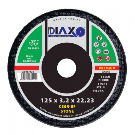 Disque abrasif PIERRE Ø 115 x 3,2 mm C36R-BF / Premium Construction