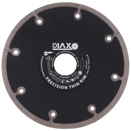 Disque diamanté PRECISION THIN RIM - 125 x 22,2 mm - Premium Ceramics