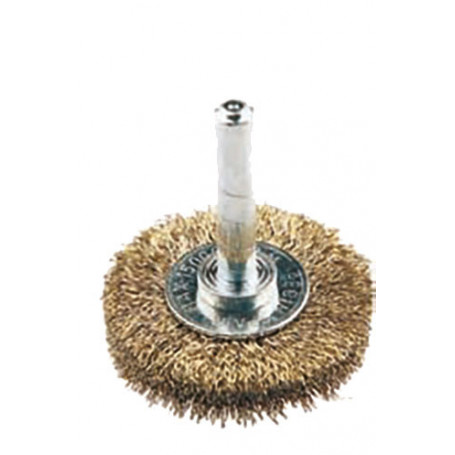 Brosse disque F-21 Ø 30/0,20/ tige 6 mm, acier laitonné, vrac