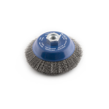 Brosse conique F-15 Ø100/M14/0,3 / Inoxydable , blister pack