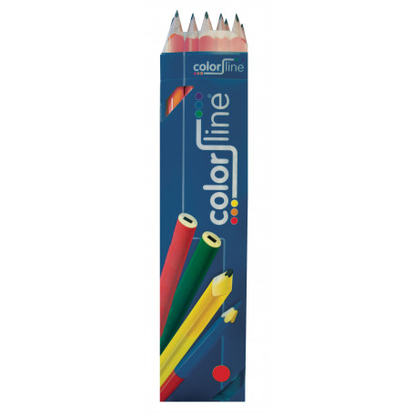 Crayon de menuisier "PRO 101", forme ovale, laqué rouge - 24 cm - par 10 pcs