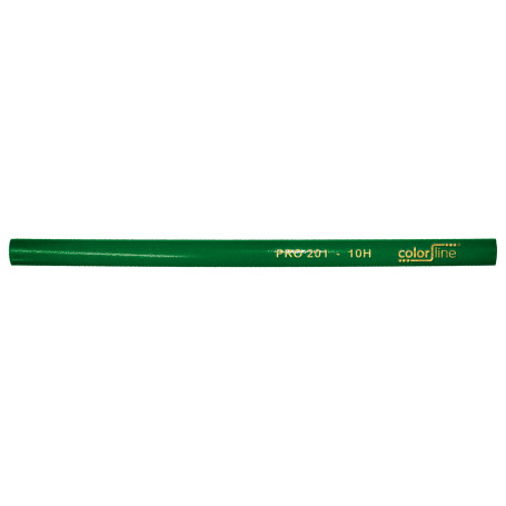 Crayon de maçon "PRO 201", forme ovale, laqué vert - 30 cm - par pc