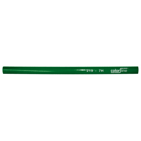 Crayon de maçon "type 219", forme ovale, laqué vert - 24 cm - par pc