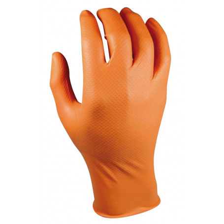 GRIPPAZ nitrile orange - taille 9 / blister par 10 pcs.