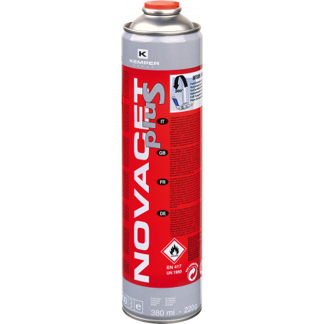 Cartouche de gaz "NOVACET PLUS" Kemper - butane / propane / propylène - 380 ml