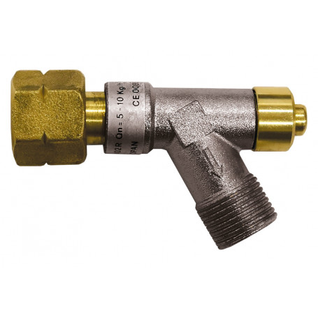 Valve de rupture avec bouton de remise - 3/8"M