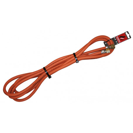 Tuyau caoutchouc avec 2 raccords 3/8"G - 5 m - Ø 6,3 mm