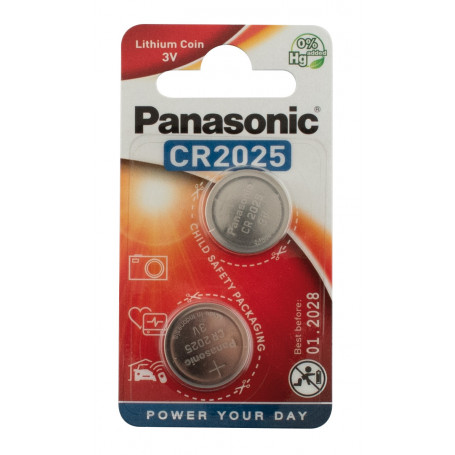 Pile Panasonic "Lithium Power" piles bouton - type CR-2025