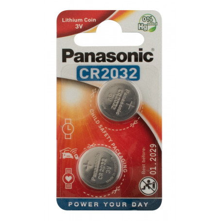 Pile Panasonic "Lithium Power" piles bouton - type CR-2032