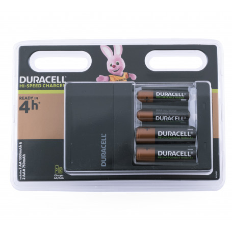 Chargeur Duracell Super rapide 45 minutes + 2 AA + 2 AAA (EX PS 045000)